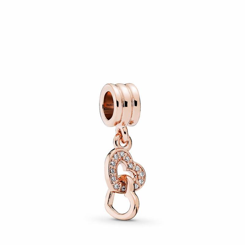 Pandora Australia Rose™ Interlocking Love Dangle Charm | JFCOXV396